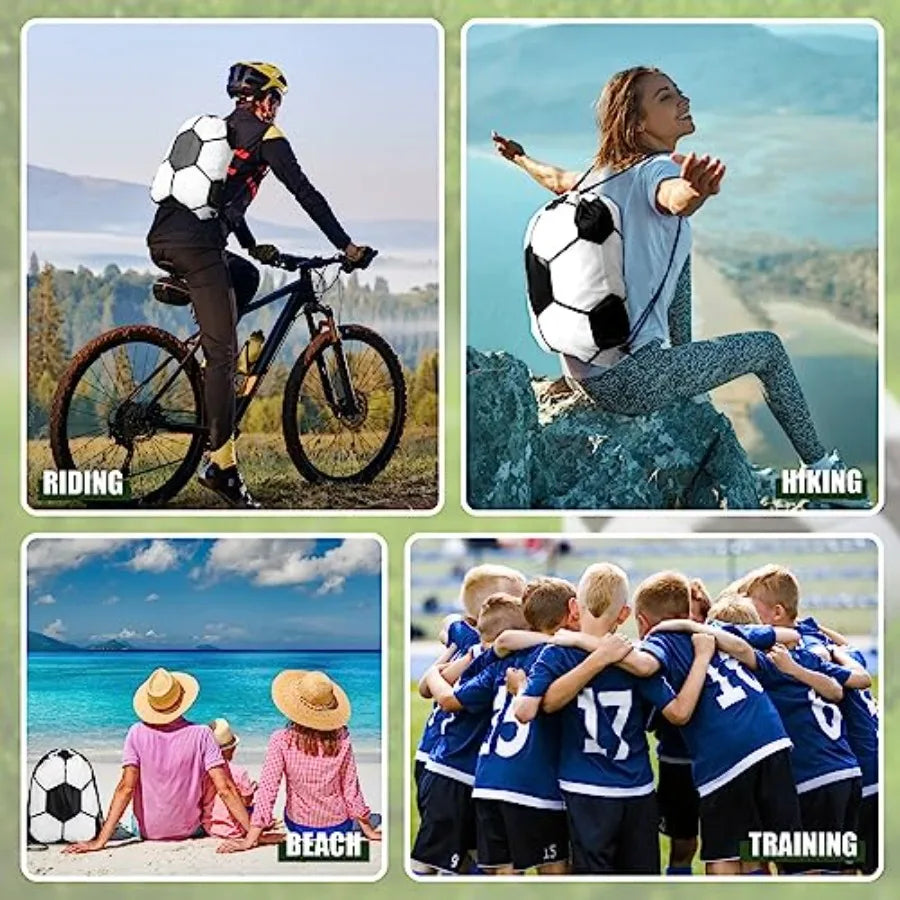 20-Piece Soccer Team Party Favor Set – 10 Sports Water Bottles & 10 Drawstring Goodie Bags