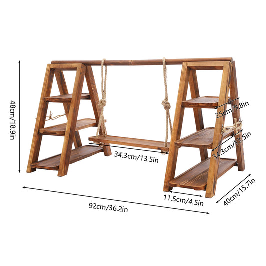 3-Tier Solid Wood Dessert Display Stand – 36.2" Tiered Serving Display