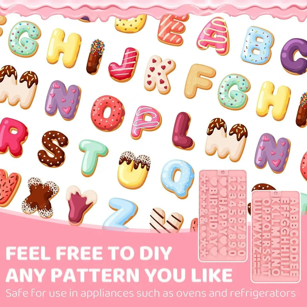 2-Piece Silicone Letter & Number Molds –  Molds for Chocolate, Candy & Cake Decorating