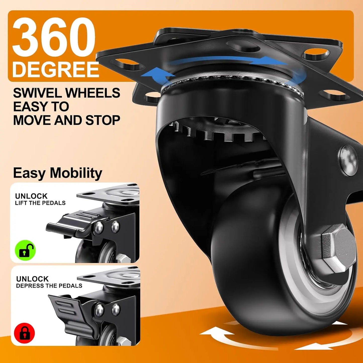 120LB Heavy-Duty Patio Umbrella Base with Wheels