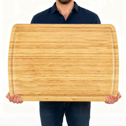 Extra-Large Bamboo Cutting & Charcuterie Board with Juice Groove – 30" × 20"