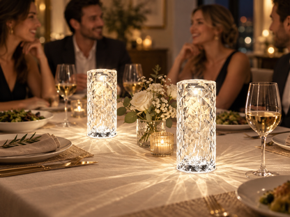 16-Color RGB Crystal Table Lamp – Rechargeable LED Ambient Party Light