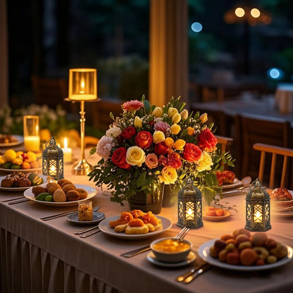 12-Piece LED Mini Lantern Set – 6" Retro Table & Party Lights